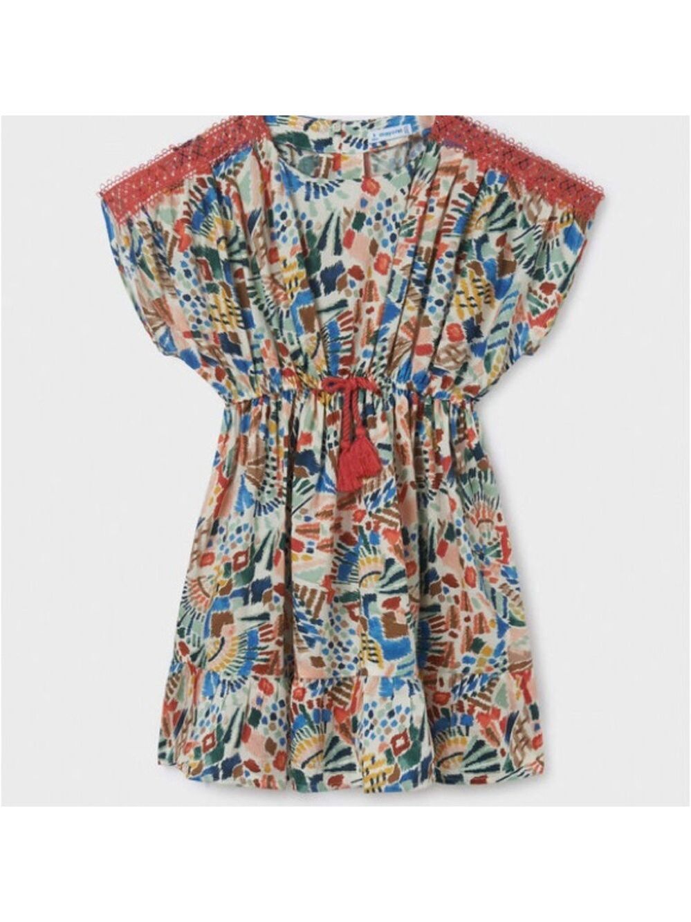 Mayoral Colorful Patterned Kids Dress - Picture 2 of 3